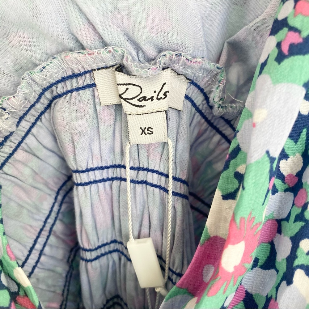 NWT Rails Kimora Cotton Mini Dress in Navy Leilani Floral - Picture 9 of 10